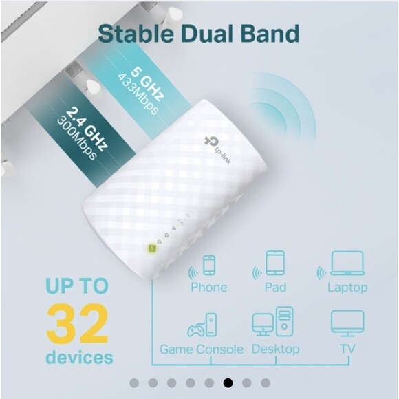 TP-Link AC750 Dual Band Mesh WiFi Range Extender RE220 - Picture 9 of 9